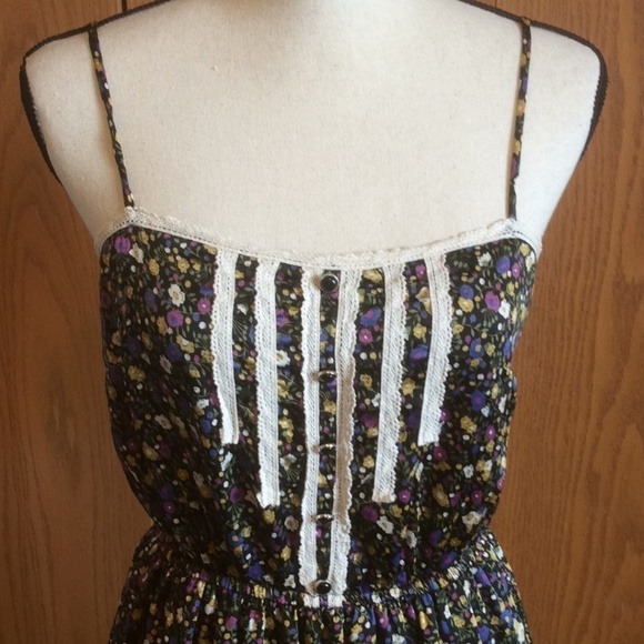 Lush Flower Print Spaghetti Strap Sundress - Picture 1 of 4